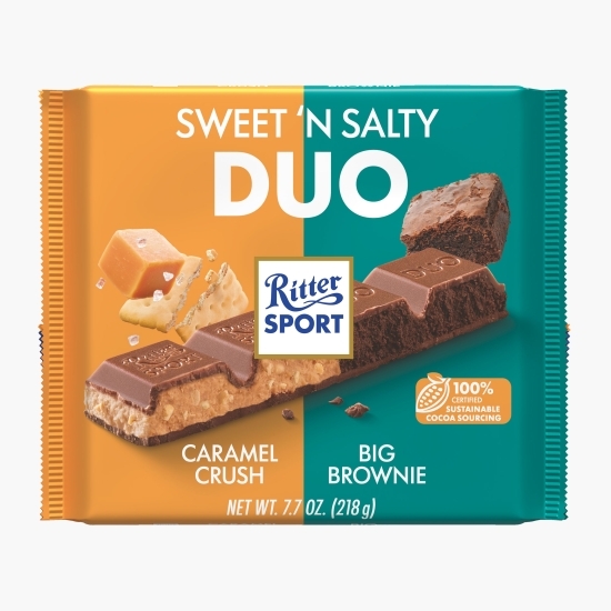 Ciocolată cu caramel sărat și brownie Sweet 'n Salty Duo 218g