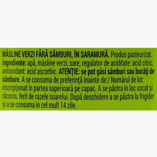 Măsline verzi fără sâmburi 700g
