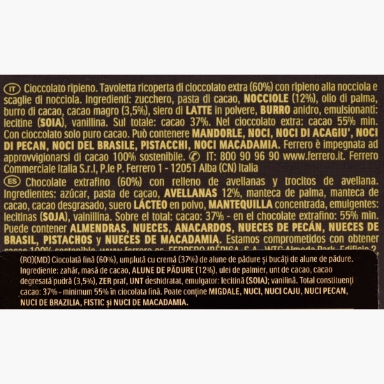 Ciocolată neagră cu alune 90g