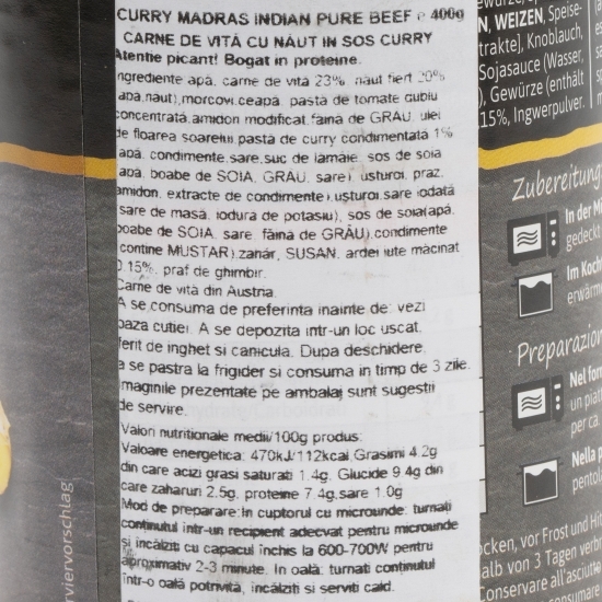 Sos curry cu vită 400g