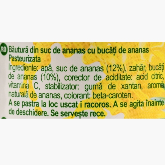 Suc de ananas cu bucăți de fruct, doză 0.24l