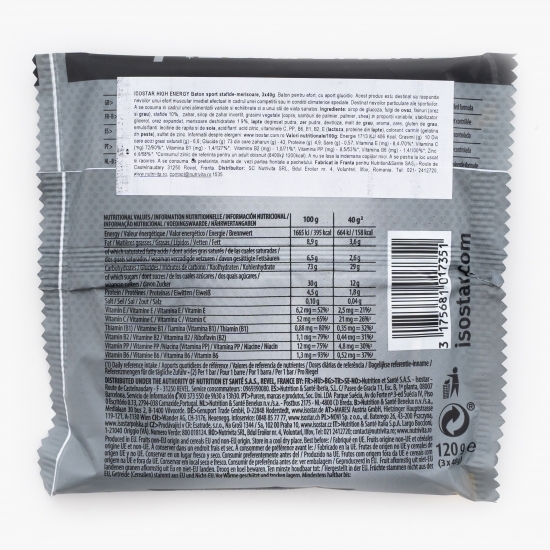 Batoane sport cereale și fructe 3x40g