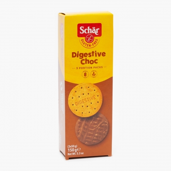 Biscuiți digestivi cu ciocolată fără gluten 150g 