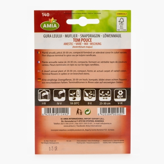 Semințe de gura leului, amestec de culori 0.5g