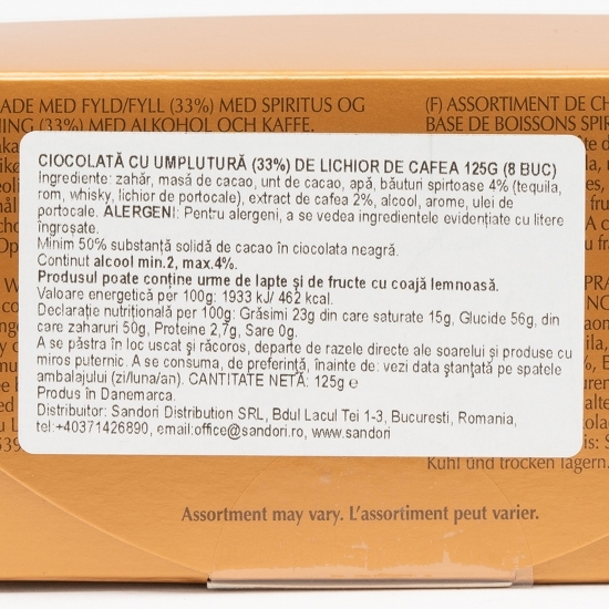 Ciocolată cu umplutură de lichior de cafea 125g
