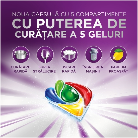 Detergent capsule pentru mașina de spălat vase Platinum Plus Miracle, 45 spălări