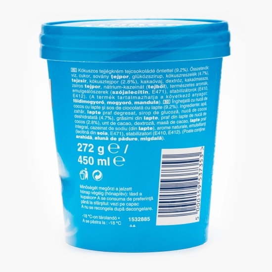 Înghețată cu nucă de cocos și glazură de cacao 450ml