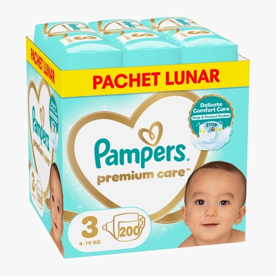 Scutece Premium Care XXL, mărimea 3, 6-10kg, 200 buc