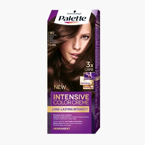 Vopsea de păr permanentă Intensive Color Cream, W2 (3-65) ciocolatiu închis, 110ml