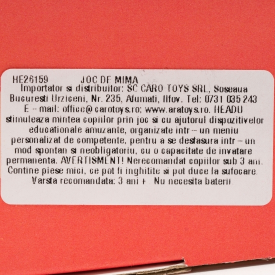 Joc de mimă 3+ ani