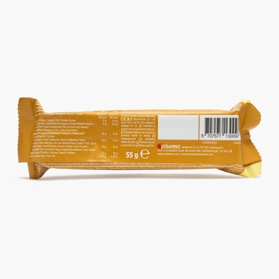 Baton proteic fără zahăr adăugat, cu aromă vanilie și caramel 55g