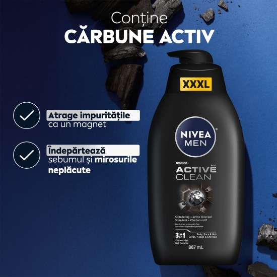 Gel de duș Men Active Clean XXXL 887ml