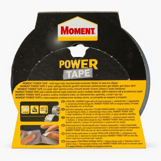 Power Tape argintiu 50mm x 10m