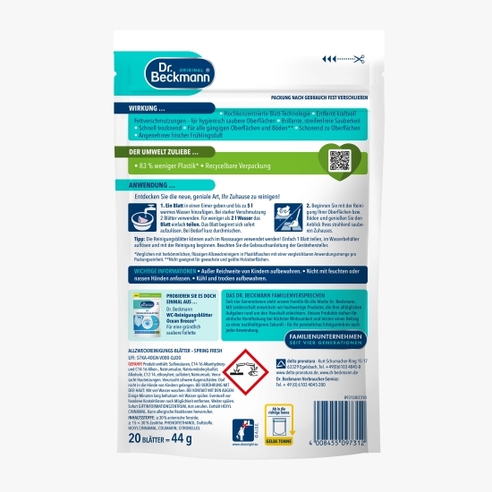 Detergent universal șervețele Spring Fresh, 20 buc 