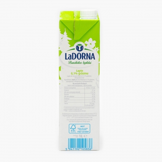 Lapte UHT 0.1% grăsime 1l