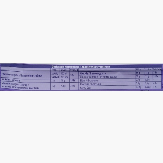 Napolitană cu alune învelită în ciocolată cu lapte Nussini 31.5g