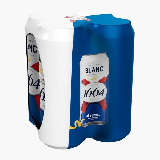 Bere albă nefiltrată 1664 Blanc doză 4x0.5l