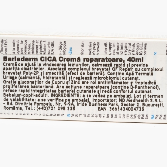Cremă reparatoare cu zinc, Bariederm Cica 40ml