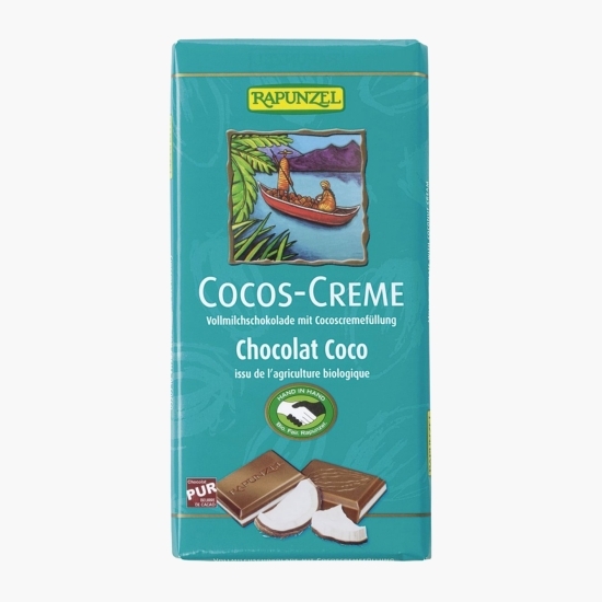 Ciocolată cu cremă de cocos, eco, 100g