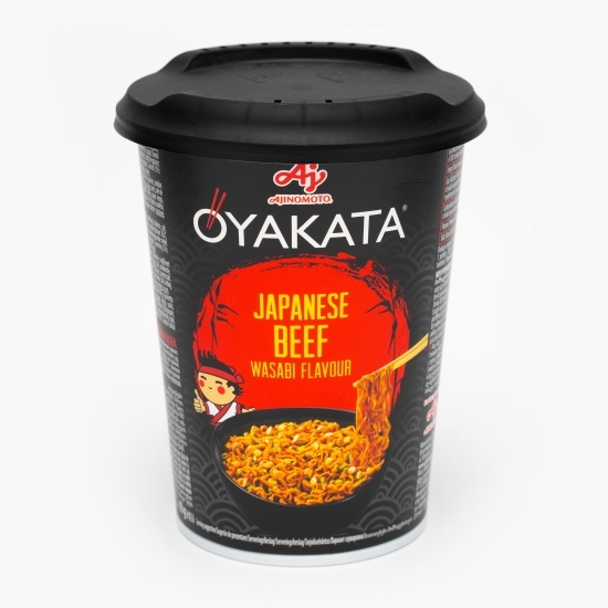 Preparat instant cu tăieței și sos, aromă de vită Japanese Beef Wasabi 93g