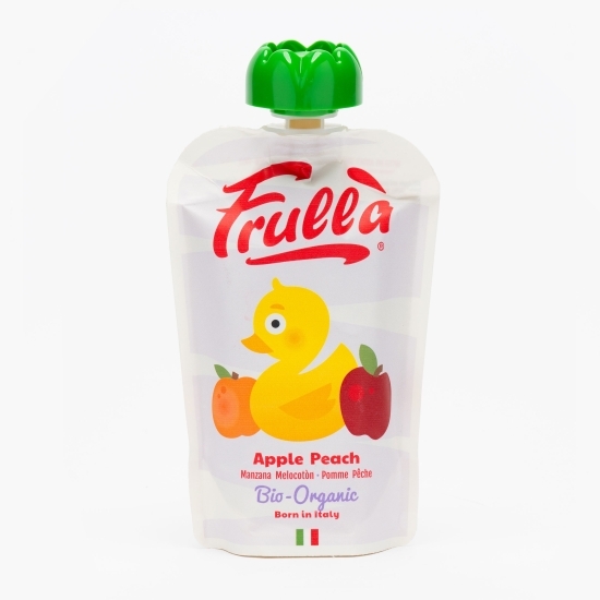 Piure eco din măr și piersică, pentru bebeluși 6+ luni, 100g