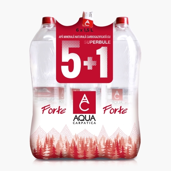 Apă minerală naturală carbogazoasă Forte 6x1.5l (5+1)
