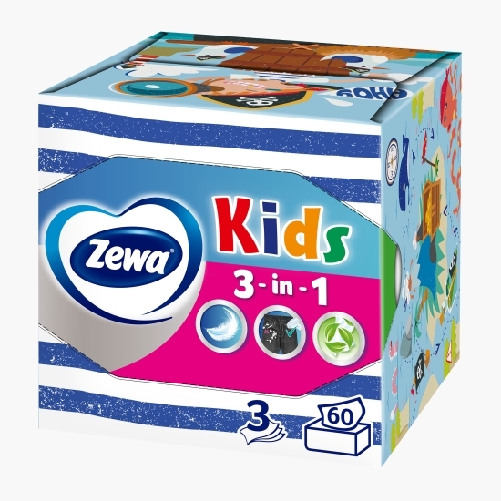 Șervețele faciale Kids 3 straturi, 60 buc