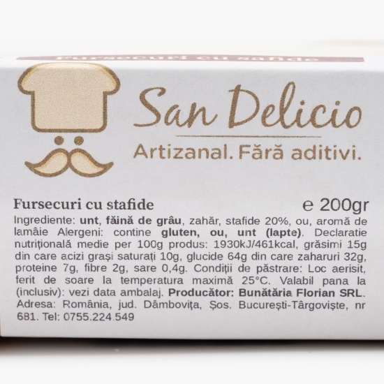 Fursecuri cu stafide 200g