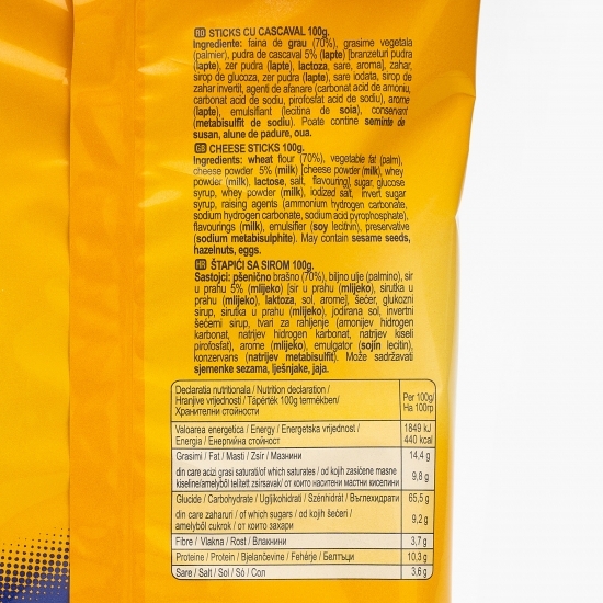 Sticksuri cu cașcaval 100g