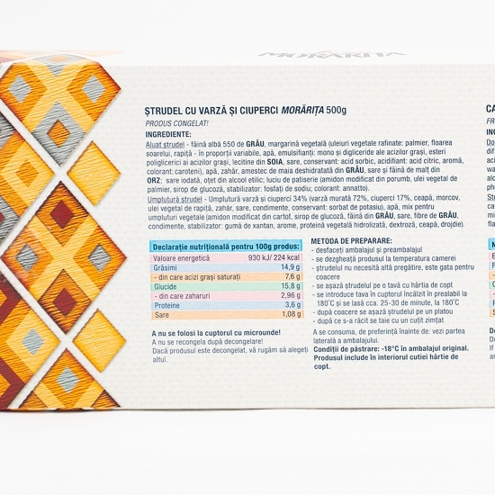 Ștrudel cu varză și ciuperci 500g