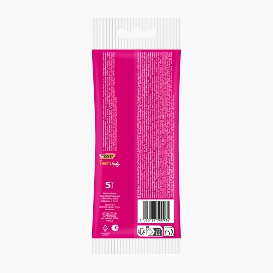Aparat de ras pentru femei Twin Lady 2 lame, 5 buc