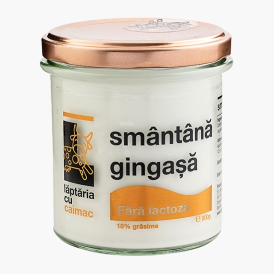 Smântână gingașă fără lactoză, 18% grăsime, 300g