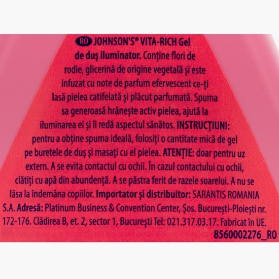 Gel de duș Vita Rich luminator cu extract din flori de rodie 400ml
