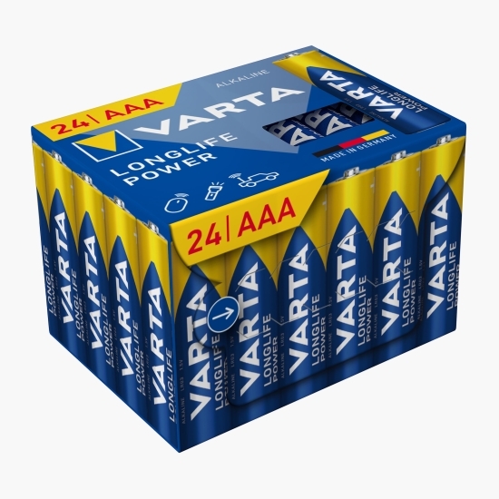 Baterii alcaline Longlife Power AAA blister, 24 buc
