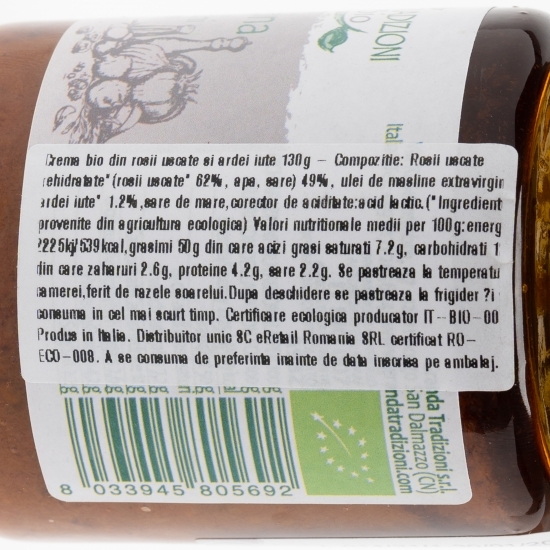 Cremă eco din roșii uscate și ardei iute 130g