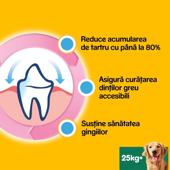 Batoane dentare pentru câini de talie mare, 7 buc, 270g, DentaStix 