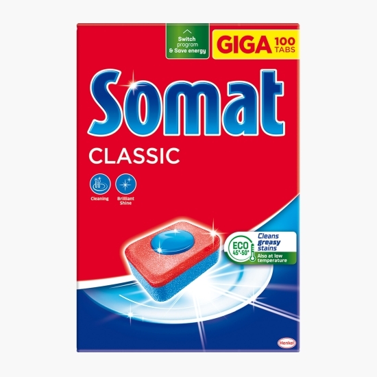 Detergent pentru mașina de spălat vase, Classic, 100 tablete