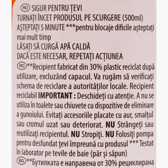 Soluție pentru desfundat țevi 1l