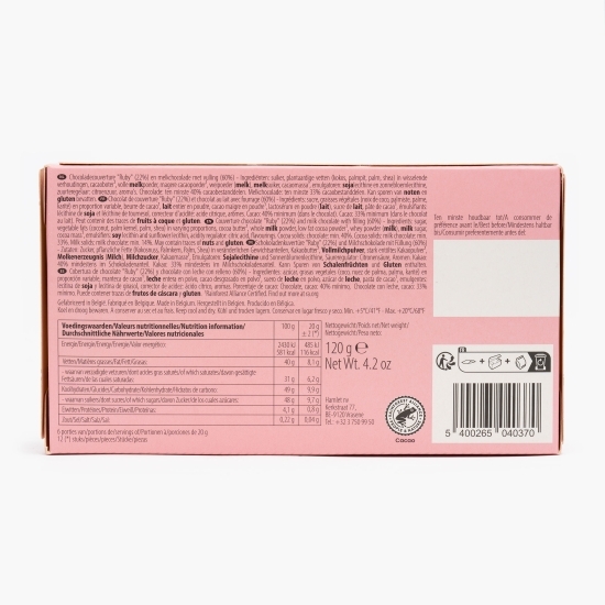 Praline belgiene de ciocolată ruby 120g