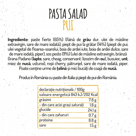Salată de paste cu pui 220g