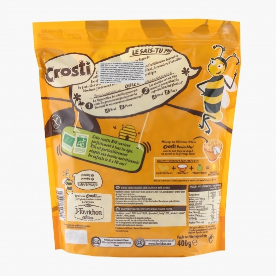 Biluțe de cereale expandate eco cu miere 400g