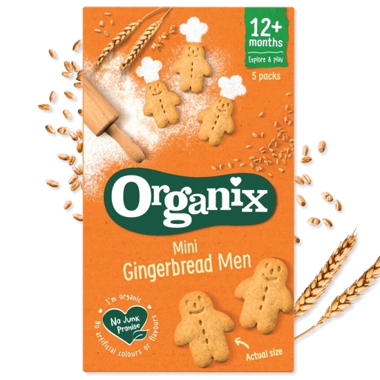 Mini biscuiți ecologici cu ghimbir 5x20g, 12+ luni