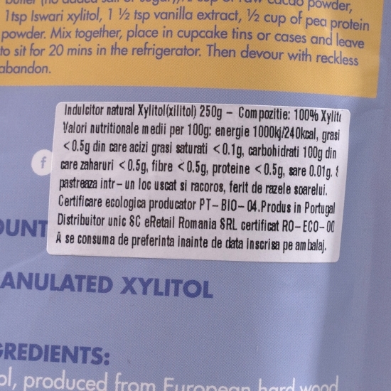 Îndulcitor natural xilitol 250g