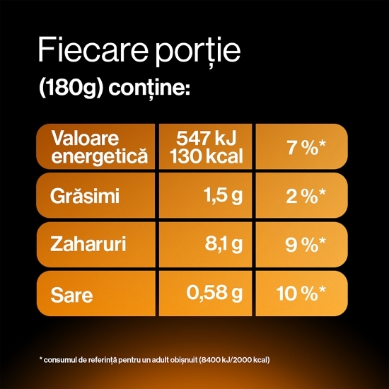 Budincă proteică cu gust de vanilie, fără zahăr adăugat 180g