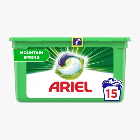 Detergent de rufe capsule All in One Pods Mountain Spring, 15 spălări