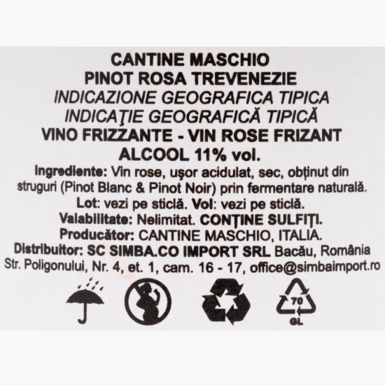 Vin spumant rose sec Frizzante, 11%, 0.2l