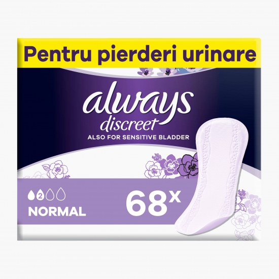 Absorbante zilnice pentru incontinență urinară Liners normal 68 buc