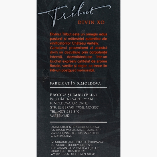 Brandy XO 40% alc. Tribute GB 0.7l + cutie