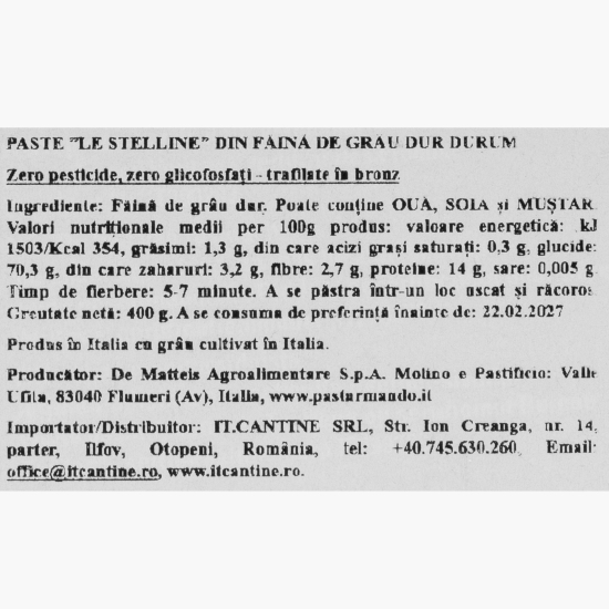Paste pentru copii Le stelline 400g