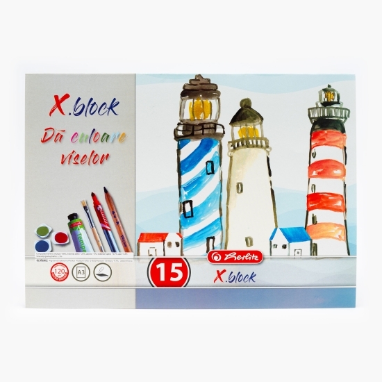 Bloc desen Herlitz X.Block, A3, 15 file, 120 gr/mp